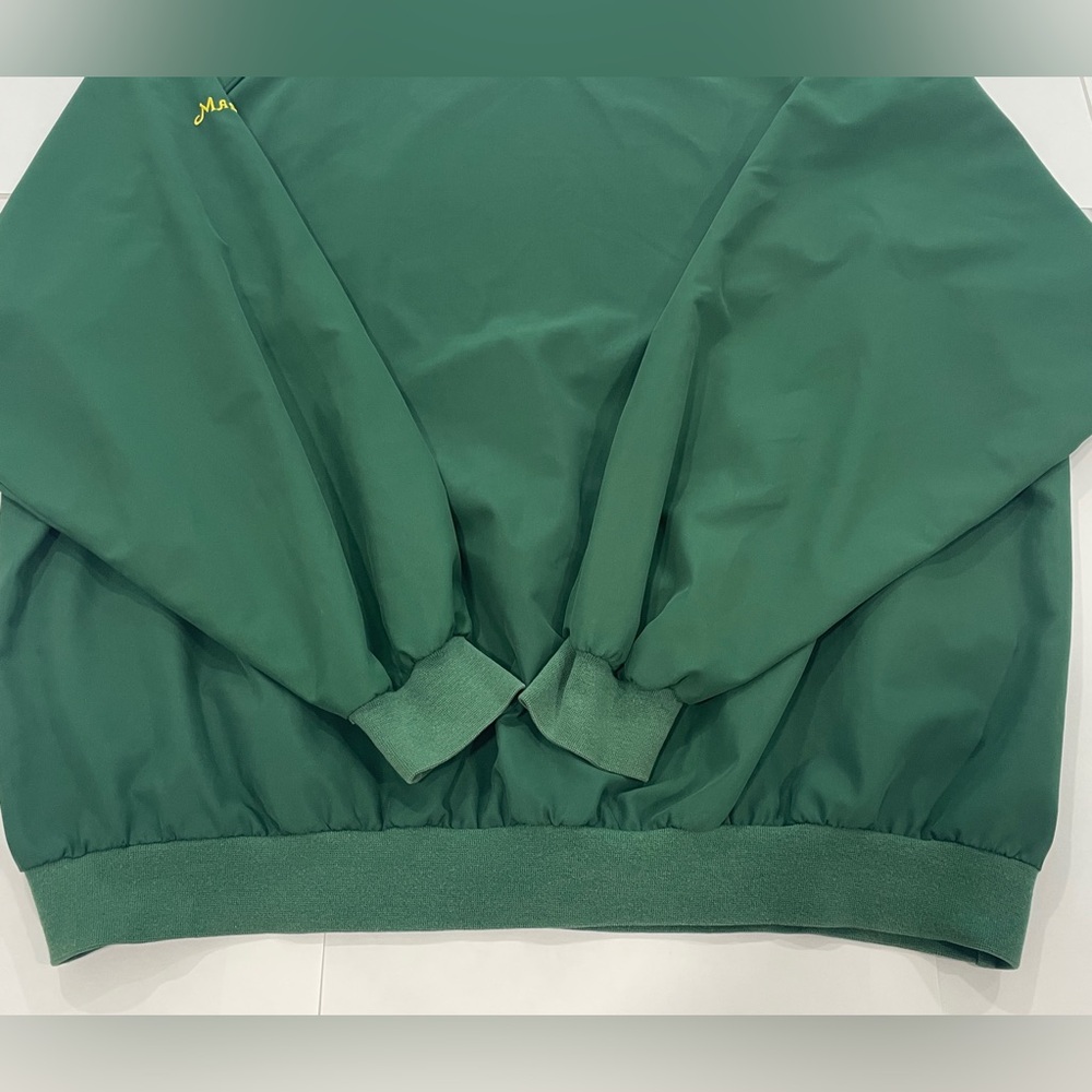 VTG Slazenger Augusta National Masters Green Pullover Windbreaker Pockets Y2K XL - Picture 13 of 16